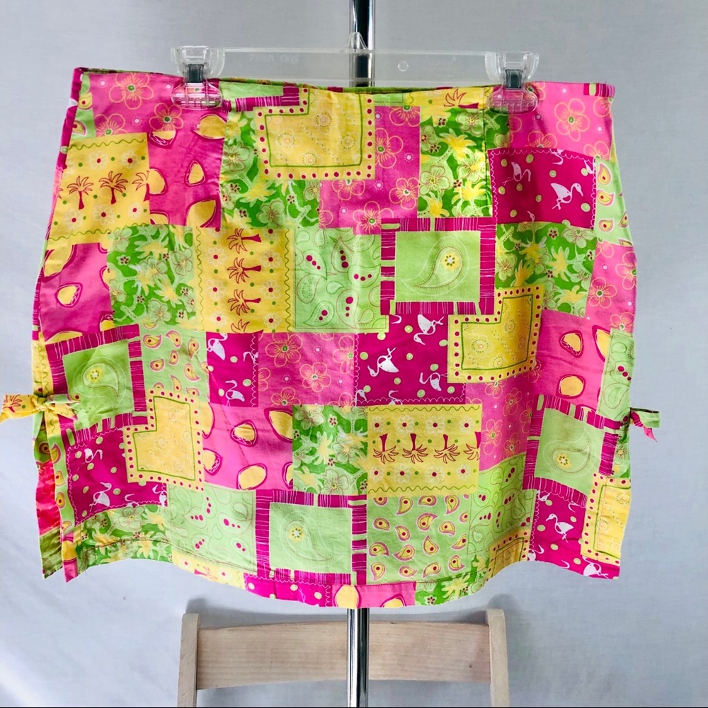 Cotton Connection Patchwork Lilly-Like Skort Size… - image 1